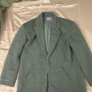 Women's Textured Green Blazer